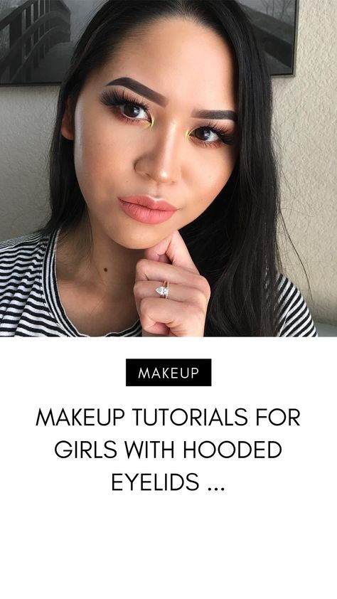 Makeup Tutorials for Girls with Hooded Eyelids ... Hooded Lids, Hooded Eyelids, Hooded Eyes, Straight Line, Makeup Tutorials, Everyday Makeup, Eye Shapes, Makeup Yourself, Makeup Tutorial