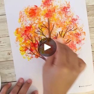 Cling wrap Fall tree art for toddlers preschoolers and kindergarteners 🍁🍂🍁… Super easy and  low prep fall process art!! kids absolutely love it👏🍁👏
Free... | By Zippi Kids CornerFacebook Fall Process Art, Tree Art For Kids, Fall Tree Art, Art For Toddlers, Preschool Crafts Fall, Minimalist Closet, Fall Trees, Fall Tree, Kids Watercolor