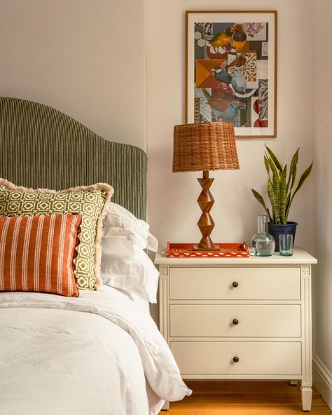 The List by House & Garden (@thelistbyhouseandgarden) • Instagram photos and videos Warm Tone Bedroom, Earth Tones Bedroom Decor, Mustard Bedroom, Headboard Shapes, House Elements, Cosy Bedroom, Home Shopping, Bedroom Remodel, Eclectic Bedroom