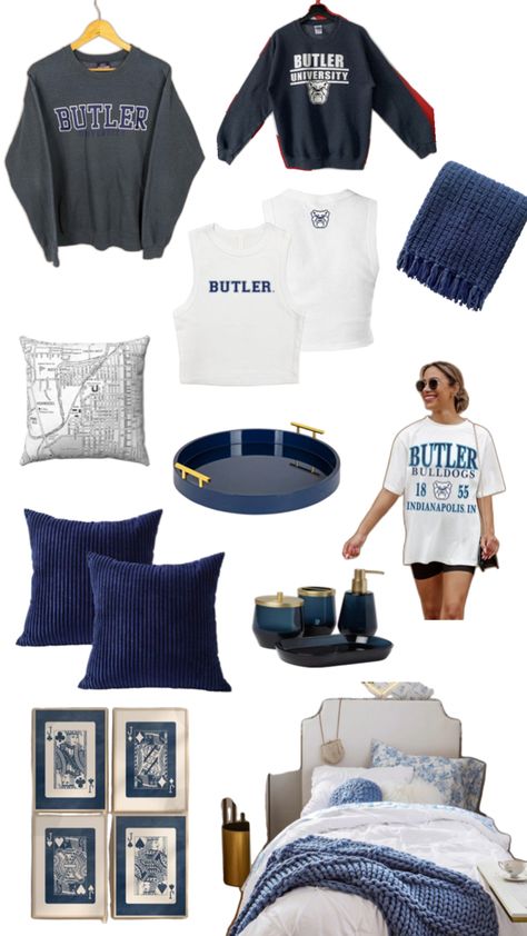 dorm room ideas for butler university Dark Blue Dorm Room, University Dorm Room Ideas, Blue Dorm Room Ideas, Blue Dorm Room, University Dorm Room, Blue Dorm, Butler Bulldogs, University Dorm, University Dorms