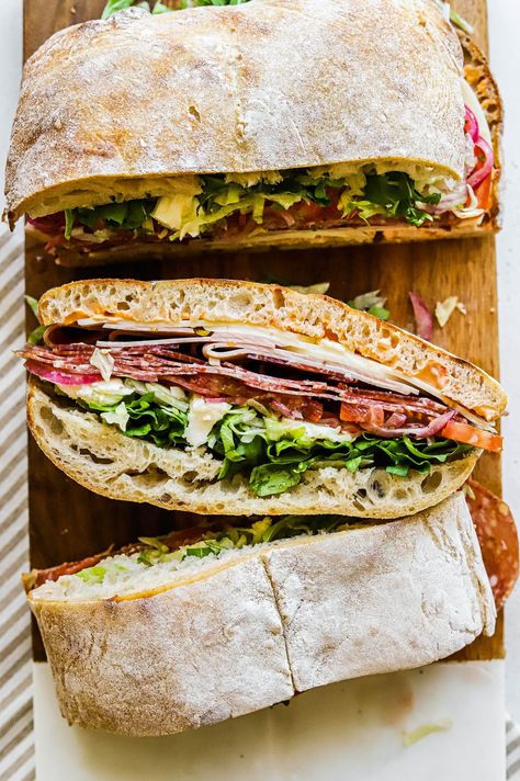 Genoa Salami Sandwiches, Pressed Picnic Sandwiches, Fancy Picnic Sandwiches, Italian Picnic, Italian Sandwich Recipes, 2024 Meals, Big Sandwich, So Much Food, Picnic Sandwiches