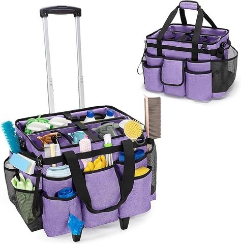 Amazon.com: LoDrid Rolling Cleaning Bag with Detachable Trolley, Portable Cleaning Cart on Wheels for Cleaning Supplies, Professional Cleaning Caddy with Shoulder Strap for Housekeepers, Black (Patent Design): Home & Kitchen Organized Tools, Cleaning Tote, Cleaning Supplies Caddy, Cleaning Bottles, Cleaning Cart, Cleaning Caddy, Cart On Wheels, Organizing Life, Clean Bottle