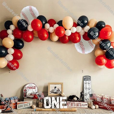 Welcome to WonderfultimeStore  Want to stand out in all parties? This is the effect that a unique balloon garland can bring to you just like a pro, This will definitely make your guests say WOW! The garland can be hung, draped, etc for a party backdrop. We photograph all of our balloon garlands here at the shop using the balloons that come in your kit so you can rest assured that your garland have the same beautiful colors! Each kit includes everything needed to create your very own balloon garland. I know it looks intimidating, but no balloon experience is required! Each kit includes everything needed to create the same DIY balloon garland.No need to run to different stores to assemble your balloon garland! Included in your Balloon Garland Kit : (listing photo is a 7Foot balloon garland) Sports Theme Birthday, St. Patrick’s Day, Balloon Chain, Gender Reveals, Diy Balloon, Communion Party, Baseball Party, Matte Blush, Graduation Parties