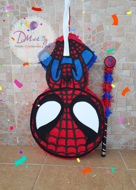 Spidey Pinatas, Spiderman Pinata, Spiderman Theme Party, Spidey Birthday, Spiderman Birthday Party Decorations, Superman Party, Panda Birthday Party, Birthday Pinata, Spiderman Theme