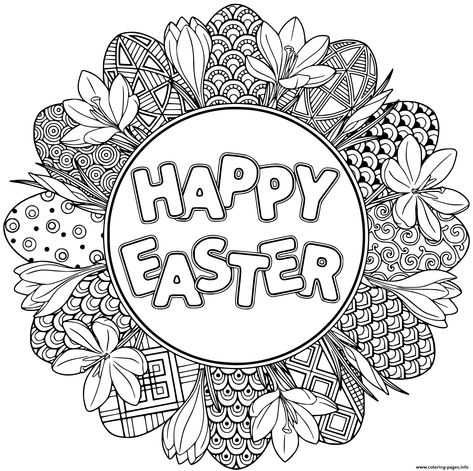 Print happy easter easter mandala coloring pages Easter Mandala, Easter Coloring Pages Printable, Easter Coloring Sheets, Easter Coloring Book, Easter Printables Free, Easter Coloring, Easter Images, Easter Coloring Pages, Easter Colouring