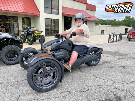 Congratulations to Howard Bowren from Saucier, MS for purchasing a 2020 Can-Am Ryker 900 at Hattiesburg Cycles. #canam #ryker Bike Pics, Can Am, Stroller, Baby Strollers, Cycling, Bike