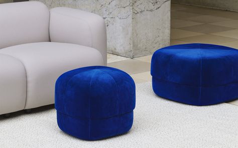 Circus puf large i lyseblå velour – Nordisk Marokkopude Moroccan Leather Pouf, Versatile Furniture, Moroccan Leather, Moroccan Pouf, Leather Pouf, Upholstery Cleaner, Normann Copenhagen, Simplistic Design, Wooden Plates