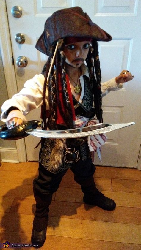 Captain Jack Sparrow Diy Costume, Diy Pirate Costume Boys, Captain Jack Sparrow Halloween Costume, Diy Jack Sparrow Costume For Kids, Boys Pirate Costume Diy, Jack Sparrow Kids Costume, Jack Sparrow Costume Diy, Diy Jack Sparrow Costume, Jack Sparrow Costume Kids