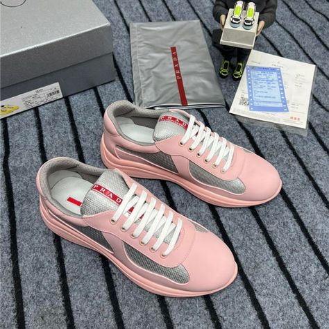 Prada America's Cup Sneakers in Pink 👟Make a bold statement with Prada's America's Cup Sneakers in Pink. 👟 #pradasneakers #pinksneakers #sneakersforwomen #trendysneakers #designersneakers #sneakersforsale Lanvin Sneakers, Prada Sneakers, Louis Vuitton Sneakers, America's Cup, Chanel Sneakers, Dior Sneakers, Alexander Mcqueen Sneakers, Luxury Sportswear, Louis Vuitton Pink