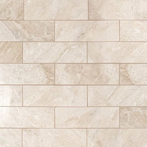 Crema Royal Polished Marble Tile Mom Bathroom, Beige Marble Tile, Honed Marble Tiles, Wooden Tiles, Arch Ideas, Pantry Remodel, Stone Backsplash, Honed Marble, Unique Tile