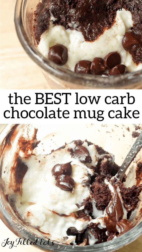 Keto Cheesecake Mug Cake, Fast Keto Dessert, Mug Cake Low Carb, Thm Muffins, Paleo Cakes, Carb Cycle, Cheesecake Topping, Keto Chocolate Mug Cake, Keto Mug