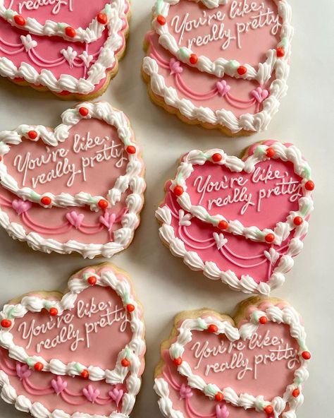 stop trying to make fetch happen! happy mean girls day to those who celebrate ✨ #valentinescookies #vintagecake #lambethcakes… | Instagram Mean Girls Day, Movie Food, Youre Like Really Pretty, Sugar Cookie Designs, Girls Day, Stop Trying, Fake Cake, Pretty Cookies, Creative Cookies