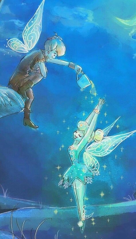 Disney Fairy Book Art, Terrence And Tinkerbell, Tink X Terence, Tinkerbell And Terrence, Tinkerbell X Terence, Bed Mural, Tinker Bell Wallpaper, Tinkerbell Fanart, Tinkerbell And Terence