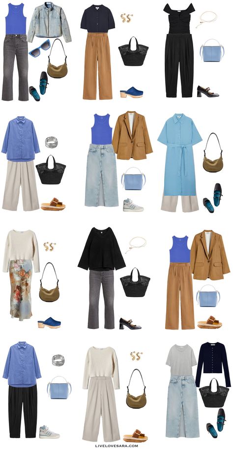 A Transitional Spring to Summer Capsule Wardrobe - livelovesara Travel Capsule Wardrobe Summer, Trendy Work Outfit, Dress Over Pants, Spring Summer Capsule Wardrobe, Favourite Season, Capsule Wardrobe Outfits, Spring Work Outfits, Tank Outfit, Denim Jacket With Dress