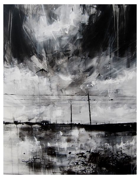 Dungeness by Ant Garratt Alevel Art, Black Background Painting, Tachisme, Black Minimal, Drawing Charcoal, Abstract Black And White, Action Painting, Black And White Painting, Wow Art