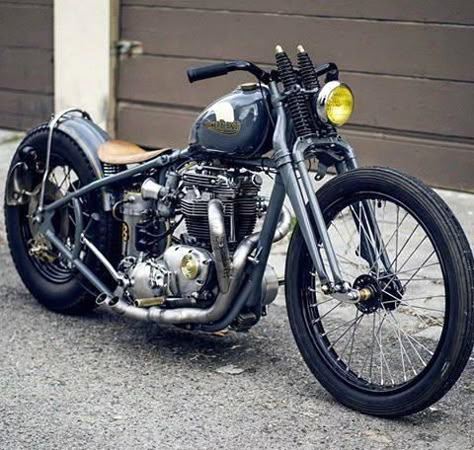 Bobber - Triumph / Norton - Promoted by Old Southern Souls Moto Chopper, Homemade Motorcycle, Triumph Chopper, Bobber Motorcycles, Helmet Tattoo, Bobber Style, Triumph Bikes, Triumph Bobber, Bmw Concept