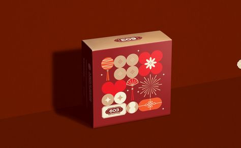 603 Gift Box – Packaging Of The World Chinese New Year Gift Box Design Packaging, Holiday Box Design, Gift Box Design Packaging, Mooncake Box Design, New Year Gift Box Design, Gift Paper Design, Chinese New Year Packaging, New Year Packaging, Holiday Packaging Design