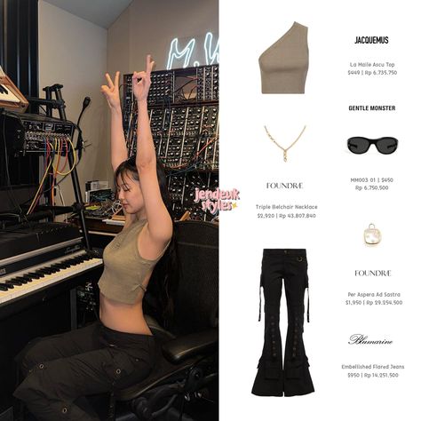 Jennie Closet, Jennie Instagram Update, Jennie Style, Black Top Outfit, Jennie Instagram, Instagram Editor, Outfit Inspo Casual, Interview Outfit, Jennie Kim