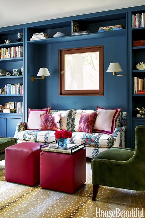 Reading Nook - HouseBeautiful.com Zigarren Lounges, Small House Interior, Small House Interior Design, Small Living Room Design, Living Room Styles, Small Living Room Ideas, Home Library Design, Small Space Design, Small Living Room Decor