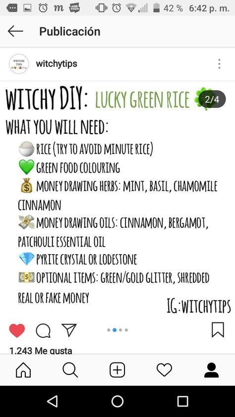 Rice Witchcraft, Witch Tips, Witchy Tips, Green Rice, Patchouli Essential Oil, Pyrite Crystal, Green Food Coloring, Lucky Green, Book Of Shadows