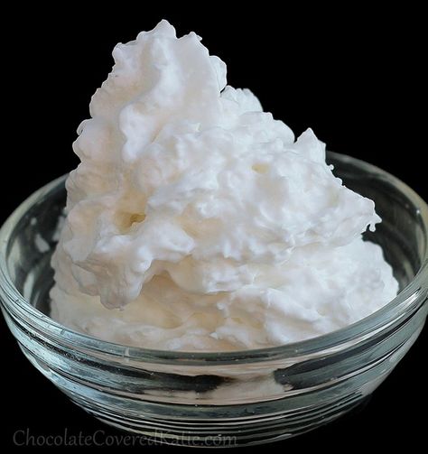 healthy, homemade whipped cream Healthy Whipped Cream, Reddi Whip, Redi Whip, Chocolate Covered Katie, Thm Desserts, Thm Recipes, Homemade Whipped Cream, Free Desserts, Healthy Treats