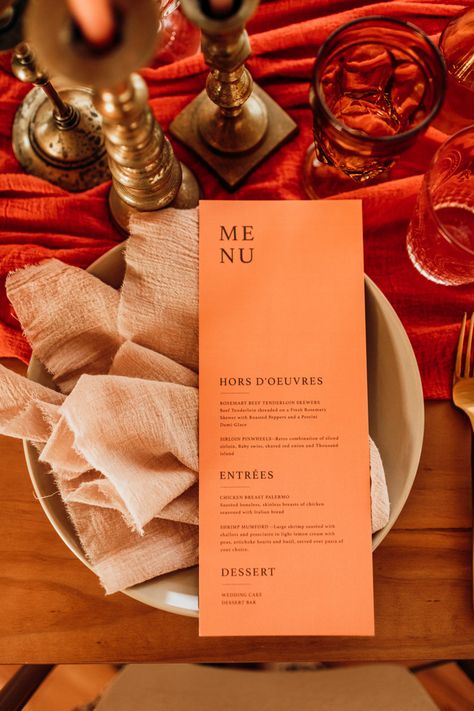 This Wildly Gorgeous Modern Orange Wedding Inspiration Will Set Your Heart on Fire | Junebug Weddings Jazz Wedding, Elegant Backyard Wedding, Coral Table, Backyard Wedding Ideas, Wedding Ideas On A Budget, Cheesecloth Table Runner, Small Backyard Wedding, Destination Wedding Decor, Coral Wedding