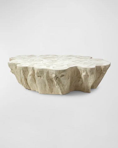 HG2JC Palecek Marcela Outdoor Coffee Table Fiberglass Coffee Table, Shell Table, Workshop Apd, Converted Warehouse, Stainless Steel Cleaner, House Essentials, Spatial Design, Stone Coffee Table, Outdoor Coffee Table