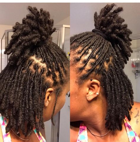 Shoulder length loc retwist Loc Progression, Women Locs, Locs Journey, Bae Style, Short Dreadlocks Styles, Leda Muir, Natural Locs, Natural Dreads, Short Locs