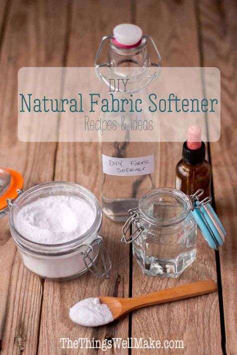 Skip the strong, artificial scents and chemicals in store-bought alternatives by using these DIY, natural fabric softeners that are inexpensive, easy to use, and non-toxic. #thethingswellmake #miy #laundry #fabricsoftener #laundry #wash #washing #naturalcleaning #naturalcleaningproducts #cleaning #greencleaning #greenliving #greenlivingtips Diy Fabric Softener, Diy Natural Cleaning, Homemade Fabric Softener, Natural Cleaning Products Diy, Natural Laundry Detergent, Natural Cleaning Recipes, Fabric Crafts Diy, Natural Laundry, Homemade Cleaners