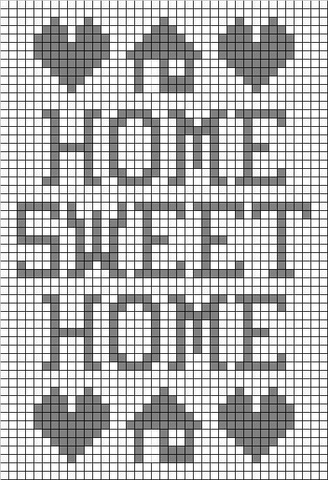 Free Filet Crochet Graph Patterns | Preview This Free Crochet Pattern: Home Sweet Home Filet: Crochet Thread Blanket, Free Crochet Graphgan Patterns, Home Sweet Home Cross Stitch Pattern, Crochet Graphgan Patterns Free Pixel Art, Crochet Graph Patterns Free, Fillet Crochet Patterns Free, Crochet Graphgan Patterns Free, Graphgan Patterns Free, Crochet Graph Patterns Free Charts