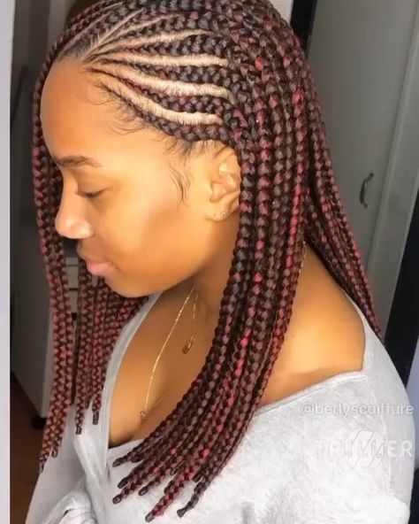 Knotless Box Braids Medium, Box Braids Medium, Cornrows Ideas, Hairstyles Halloween, Braids Medium, Ghana Braids Hairstyles, Men Prom, Lemonade Braids Hairstyles, Bob Braids Hairstyles