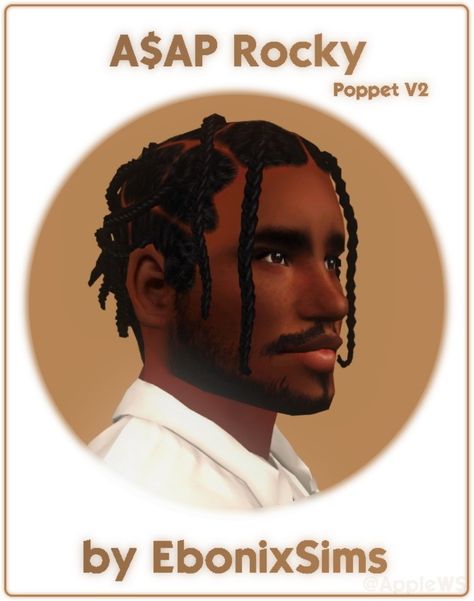 4t2 A$AP Rocky Hair by EbonixSims  Yes ma'am!  My first male hairstyle is finally up and it has physicssss! AAAAAAAAaa  ok anyways, enjoy!! hehehe  ☆ Informations ☆   All ages | Male only | PoppetV2 | 18k... Sims 2 Black Hair, Sims 4 Afro Hair Male, Sims 4 Afro Hair, Male Hairstyle, Sims 4 Hair Male, Sims 2 Hair, Sims 4 Black Hair, Sims 4 Anime, Tumblr Sims 4