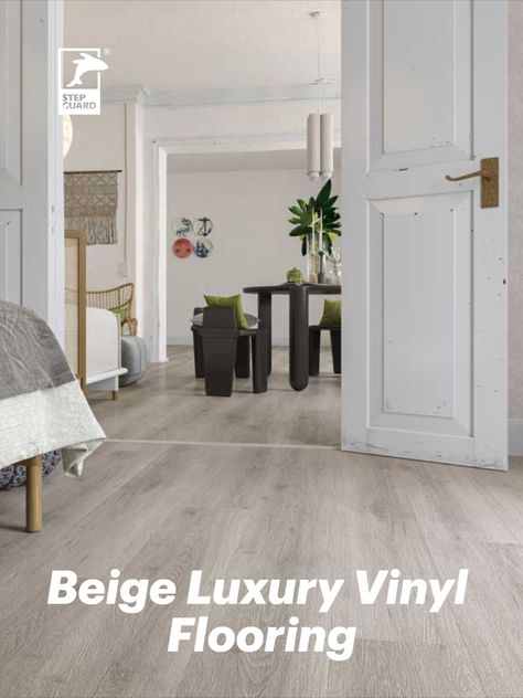 wood look luxury vinyl flooring rigid core Beige Vinyl Flooring, Vinyl Click Flooring, Beige Luxury, Spc Flooring, Click Flooring, Beige Color Palette, Long Board, Vinyl Plank Flooring, Luxury Vinyl Flooring