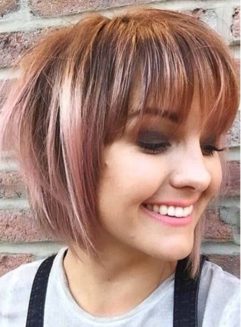 Bobbed Hairstyles With Fringe, Hairstyles For Fat Faces, Hairstyle For Short, Trendy Bob, Trendy Bob Hairstyles, Bob Hairstyles With Bangs, Bob Haircut With Bangs, Hair Inspiration Short, Short Hairstyles For Thick Hair