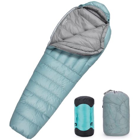 MOUNTAINTOP Down Fill Sleeping Bag for Adults Ultralight Backpacking Sleeping Bag Comfort with Compression Sack - 4 Seasons for Camping Hiking Traveling (As an Amazon Associate I earn from qualifying purchases) Backpacking Essentials, Backpacking Sleeping Bag, Ultralight Backpacking, Amazon Associates, 4 Seasons, Camping Hiking, Outdoor Life, Hiking Trip, Sleeping Bag