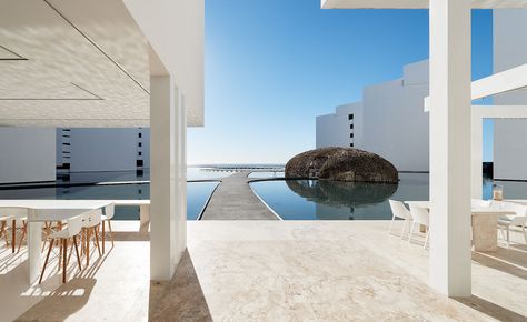 Mar Adentro Hotel and Residences | Wallpaper* Magazine Hotel San Jose, Floating Restaurant, Mexico Hotels, Travel Finds, San Jose Del Cabo, Minimalist Landscape, Baja California Sur, Hotel Boutique, Commercial Architecture