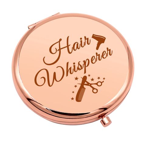 PRICES MAY VARY. Hairstylist Gift Ideas:The compact makeup mirror engraved with“Hair Whisperer”.Our pretty makeup mirror makes a great funny present for any female hairstylists in your life, especially for those hairdressers with a sense of humor. Birthday Gifts for Women Hairstylist:Our pretty folding makeup mirror makes a great funny present for any female hairstylists in your life, especially for those hairdressers with a sense of humor.For best hairdressers, salon owners, cosmetologists, fav Gift Ideas For Hairdressers, Christmas Gifts For Hairstylist, Gifts For Hairstylist, Cosmotology Gifts, Gifts For Beautician Hair Stylists, Hairstylist Ornaments, Best Hairdresser, Cosmetology Student, Hairdresser Gift