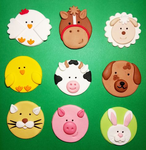 Excited to share the latest addition to my #etsy shop: Farm fondant cupcake topper https://etsy.me/3qI6yWf #kidscrafts #topper #cupcake #gift #pig #sheep #cow #horse #dog Farm Animal Cupcake Toppers, Farm Cupcake Toppers, Farm Animal Cupcakes, Fondant Cupcake Topper, Planet Cake, Cupcake Inspiration, Cupcakes Fondant, Farm Cookies, Skewer Sticks