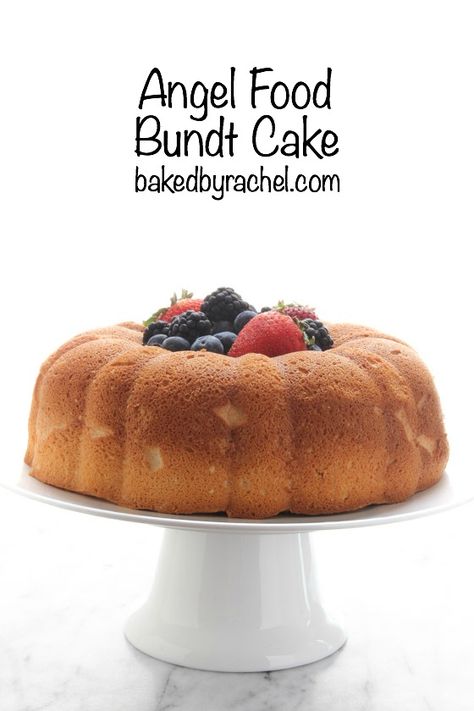 Angel Food Cake Recipes Bundt Pan, Angel Food Cake Bundt Pan, Angel Food Bundt Cake, Bundt Pan Recipes, Angel Food Cake Pan, Roasted Strawberries, Christmas Cake Recipes, Recipes Cake, Pound Cakes