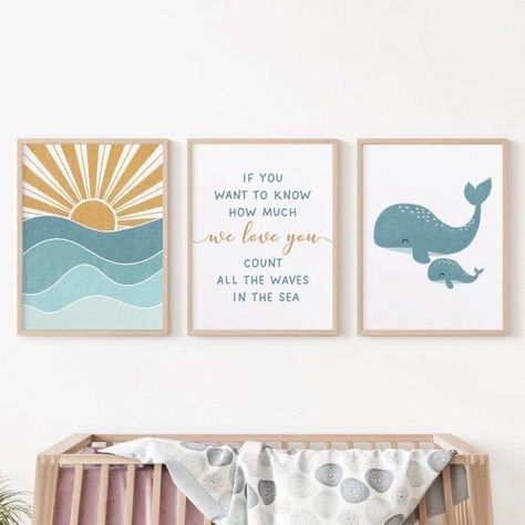 Sea Life Nursery, Ocean Themed Nursery, Turtle Baby, Beach Nursery, Whale Nursery, Sea Nursery, Dream Interior, Ocean Nursery, Coastal Boho