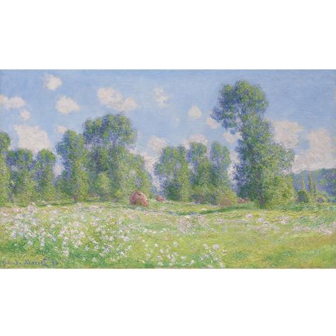 Claude Monet (1840-1926). Effet de Printemps à Giverny. 23 1/2 by 39 3/4 in. Painted in 1890. Monet Spring, Monet Wallpaper, Illustration Kunst, Bridge Painting, Claude Monet Paintings, Claude Monet Art, Eid Al-adha, Monet Art, Monet Paintings