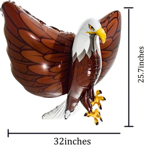 Amazon.com: Giant Eagle Foil Balloons for Kids Party Decorations 32"3D Three Dimensional Aluminium Foil Brown Balloon Birthday Party Supplies Cute Baby Shower Decorations Independence Day Supplies : Toys & Games Animal Party Decorations, Zoo Birthday Party, Zoo Birthday, Kids Birthday Party Decoration, Parade Float, Play Game, Children Play, Kids Party Decorations, Balloon Animals