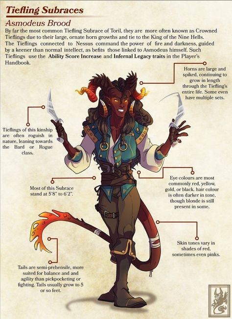 Dnd Tiefling, Dungeons And Dragons Races, D D Races, D D Classes, D D Character Ideas, Dnd Races, Dnd Classes, Dungeon Master's Guide, Dnd 5e Homebrew