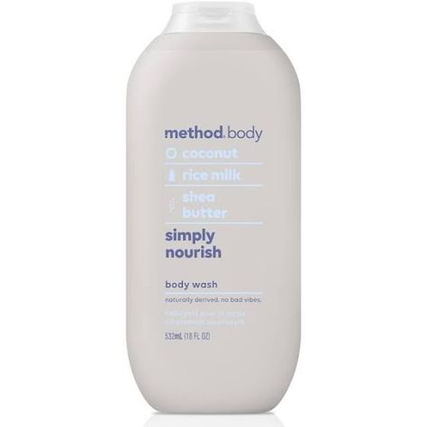 Vanilla And Coconut Body Care, Method Coconut Body Wash, Coconut And Vanilla Body Wash, Coconut Frosting Body Wash, Coconut Vanilla Body Lotion, Rice Milk, Body Care Routine, Body Skin Care Routine, Body Moisturizer