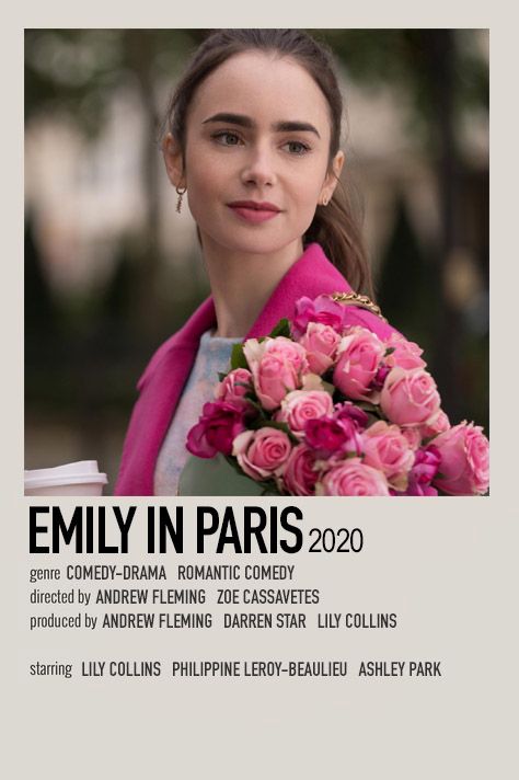 minimalistic polaroid poster made by @wcnderlcnd (me) Emily In Paris Polaroid Poster, Emily And Paris, Emily In Paris Poster, Minimalistic Polaroid Poster, Emily In Paris Lily Collins, Paris Movie, Film Recommendations, Most Paused Movie Scenes, Film Posters Minimalist