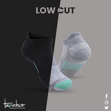 Targeted arch support engineered with the right amount of compression reduces foot fatigue and keep sock firmly in place.  #Texchur #Socks #LowCut #Lycra #Nylon #MoistureWicking #Durability Fashion Ads, Sports Socks, Sport Socks, Arch Support, Low Cut, Moisture Wicking, Arch, Socks, Sports