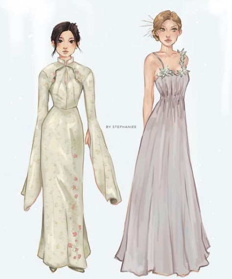 Fleur Delacour Wedding Dress, Ravenclaw Yule Ball Gowns, Yule Ball Dress Aesthetic, Harry Potter Yule Ball Dresses, Ball Dress Aesthetic, Yule Ball Dress Ideas, Yule Ball Gowns, Yule Ball Dresses, Hermione Dress