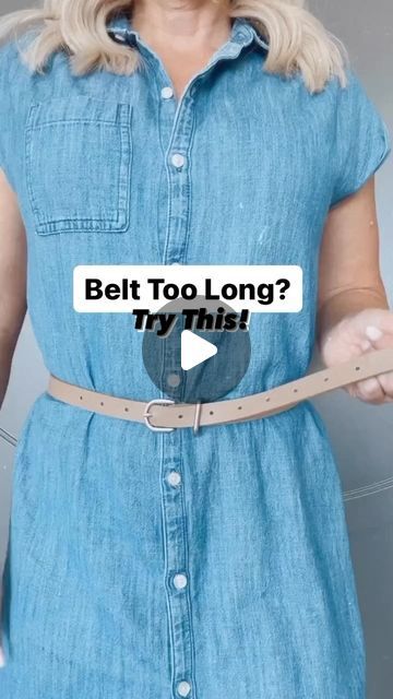 Katrina Bowman|Style Tips & Affordable Amazon Fashion on Instagram: "I think this is such a cute way to loop your belt! Will you try it?

#belthack #belts #stylehack #fashionhacks #fashionhack" Style Tips, Too Long, Amazon Fashion, Try It, Belts, How To Wear, On Instagram, Fashion Tips, Clothes