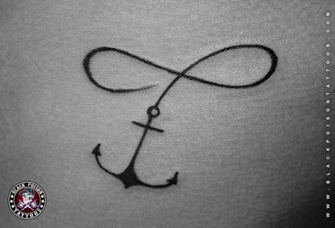 Infinity with Anchor Tattoo Manly Infinity Tattoo, Infinity Tattoo Men, Limitless Tattoo, Anchor Heart Tattoo, Eternal Love Tattoo, Infinity Anchor Tattoo, Infinite Tattoo, Tattoo Therapy, Wellen Tattoo