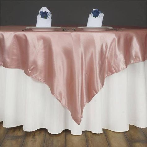 Find the best quality table covers and overlays at efavormart.com. Shop for our discounted Satin Overlays to decorate your wedding or banquet tables. Satin Tablecloth Wedding, Wedding Table Toppers, Satin Tablecloth, Tablecloth Wedding, Table Overlays, Party Catering, Chair Sashes, Event Table, Wedding Tables